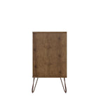 Commode basse double à 6 tiroirs avec pieds en métal, rangement moderne pour chambre à coucher