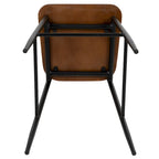 Tabouret de bar industriel avec structure en acier et assise en bois rustique