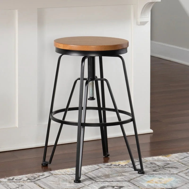 Tabouret réglable Aimes Wood and Metal 25-29 pouces