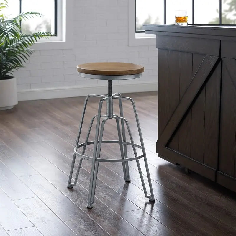 Tabouret réglable Aimes Wood and Metal 25-29 pouces
