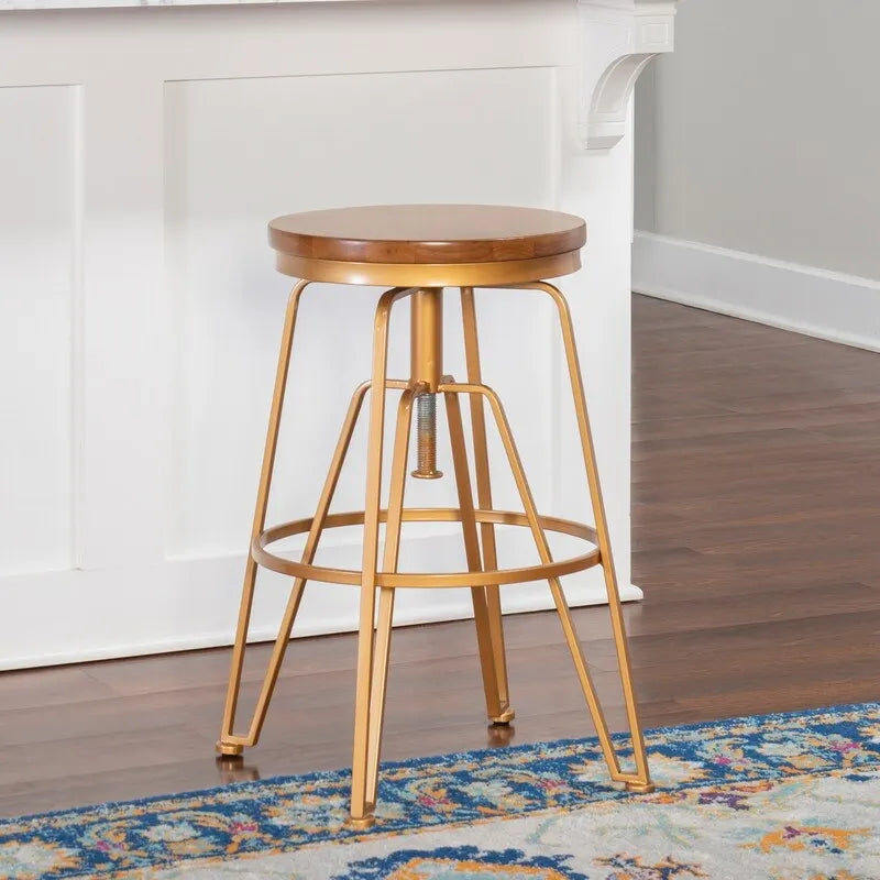 Tabouret réglable Aimes Wood and Metal 25-29 pouces