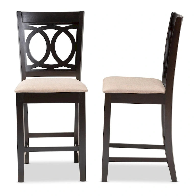 Ensemble de 2 tabourets de bar modernes et contemporains