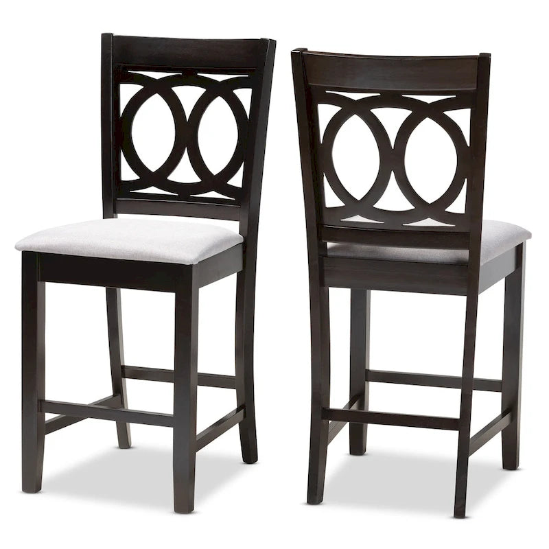 Ensemble de 2 tabourets de bar modernes et contemporains