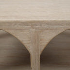 Table basse en bois de récupération faite à la main de 170 cm, finition blanchie patinée, style Ming