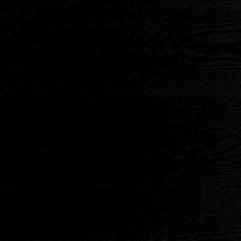 Table basse cannelée avec tiroir et étagère | Grain de bois noir | Pieds en métal | Bois composite