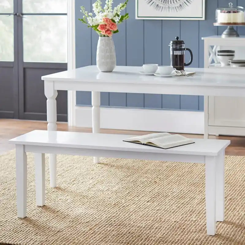 Banc de salle à manger blanc Tiffany, de Simple Living