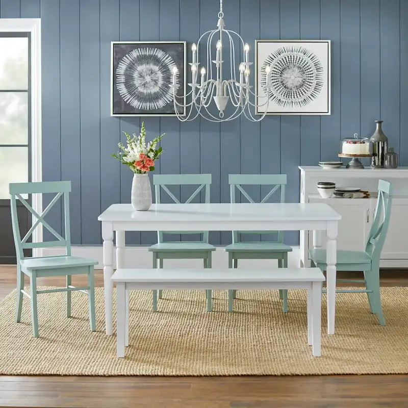 Banc de salle à manger blanc Tiffany, de Simple Living