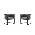 Lot de 2 chaises de salle à manger Art déco en similicuir | Structure en métal | 136 kg | Entièrement assemblé