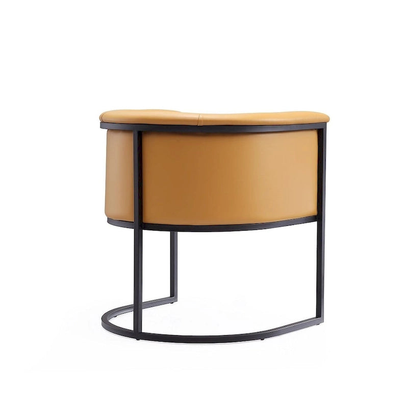 Lot de 2 chaises de salle à manger Art déco en similicuir | Structure en métal | 136 kg | Entièrement assemblé