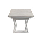 Lot de 3 tables gigognes | Structure en acier | Finition blanchie | Capacité de 113 kg | Style moderne