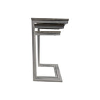 Lot de 3 tables gigognes | Structure en acier | Finition blanchie | Capacité de 113 kg | Style moderne