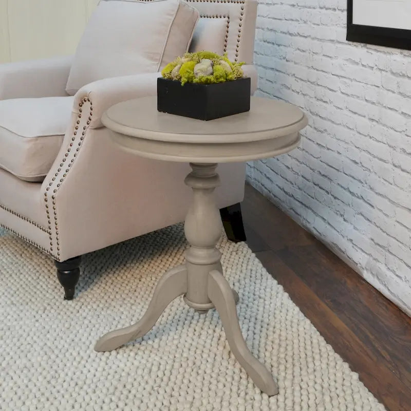 Table d'appoint ronde Accent, finition cuivre, table d'appoint de salon