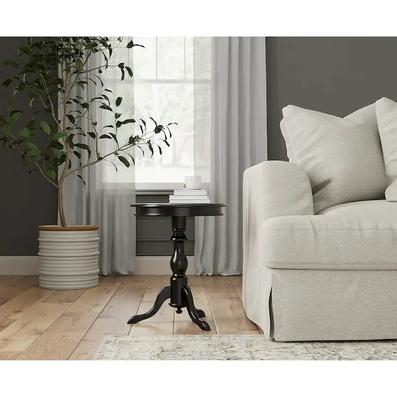 Table d'appoint ronde Accent, finition cuivre, table d'appoint de salon