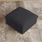 Pouf moderne rembourré en lin