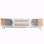 Meuble TV de style ferme moderne avec pieds en bois massif
