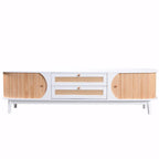 Meuble TV de style ferme moderne avec pieds en bois massif