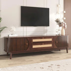 Meuble TV de style ferme moderne avec pieds en bois massif