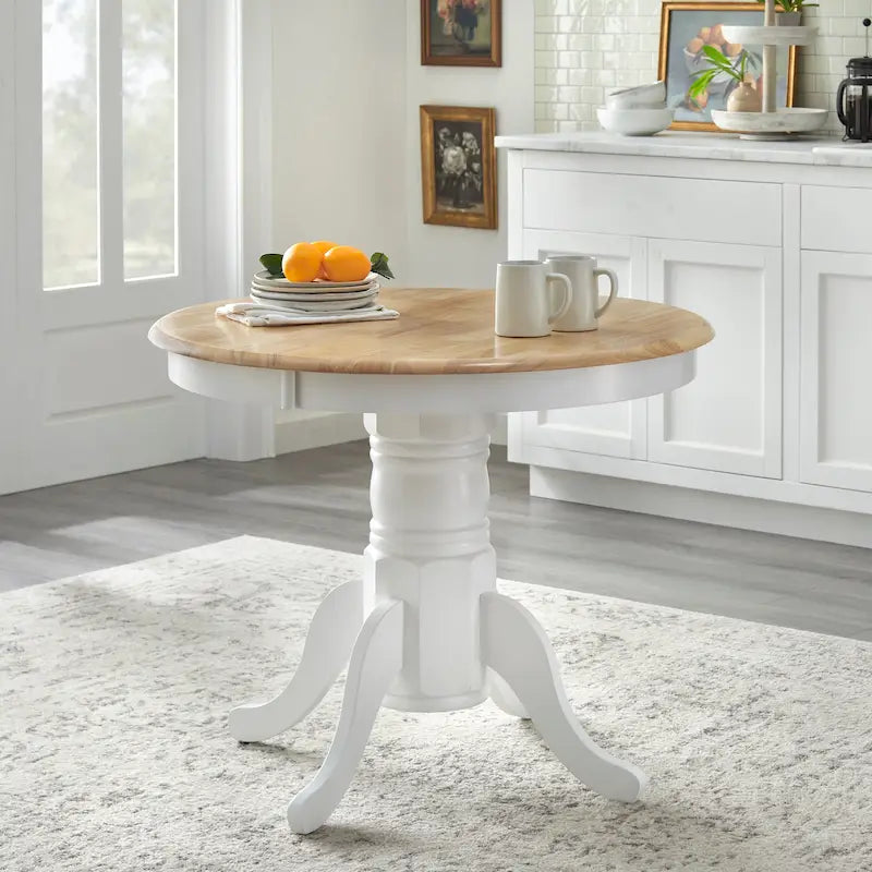 Table à manger rectangulaire en bois massif, style Lancaster, finition naturelle