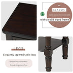 Console étroite, table d'entrée rustique, table basse étroite, trois tiroirs de rangement et étagère inférieure