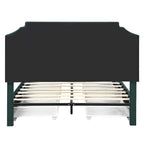 Lit de rangement plateforme Art Déco rembourré avec 4 tiroirs, grand lit (Queen Size)