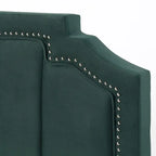 Lit de rangement plateforme Art Déco rembourré avec 4 tiroirs, grand lit (Queen Size)