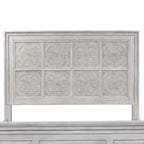 Tête de lit décorative Queen | Blanc antique et tabac | Bois d'hévéa et chêne | 64x68