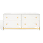 Commode 4 tiroirs pour chambre à coucher, style couture, cadre en bois massif, finition élégante