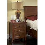 Ensemble chambre Queen 7 pièces, Acajou massif, fini Cerisier, Lit + Commode + Armoire