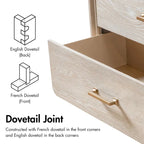 Ensemble de chambre 3 pièces en bois massif, finition chêne, lit plateforme + 2 tables de chevet, 1000 lb