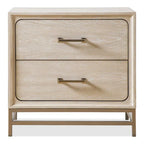 Ensemble de chambre 3 pièces en bois massif, finition chêne, lit plateforme + 2 tables de chevet, 1000 lb