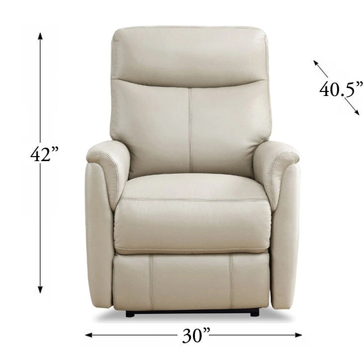 Fauteuil inclinable zéro gravité avec appuie-tête électrique | Cuir pleine fleur | Mousse à mémoire de forme | Port USB