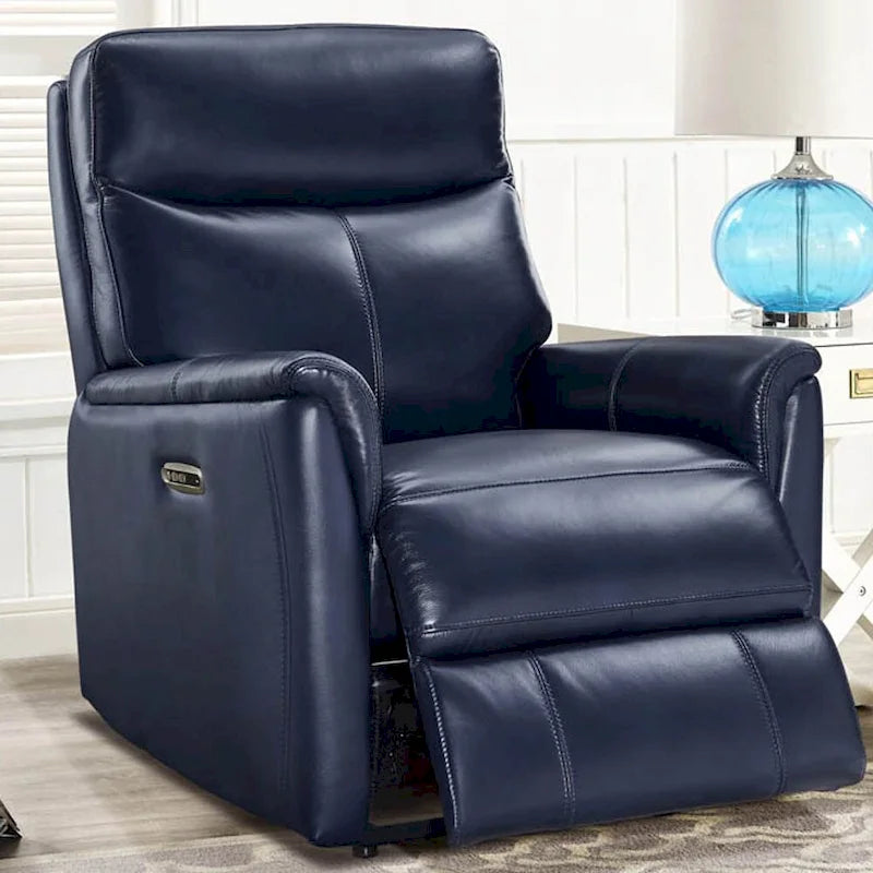 Fauteuil inclinable zéro gravité avec appuie-tête électrique | Cuir pleine fleur | Mousse à mémoire de forme | Port USB