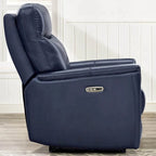 Fauteuil inclinable zéro gravité avec appuie-tête électrique | Cuir pleine fleur | Mousse à mémoire de forme | Port USB