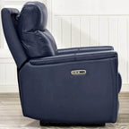 Fauteuil inclinable zéro gravité avec appuie-tête électrique | Cuir pleine fleur | Mousse à mémoire de forme | Port USB