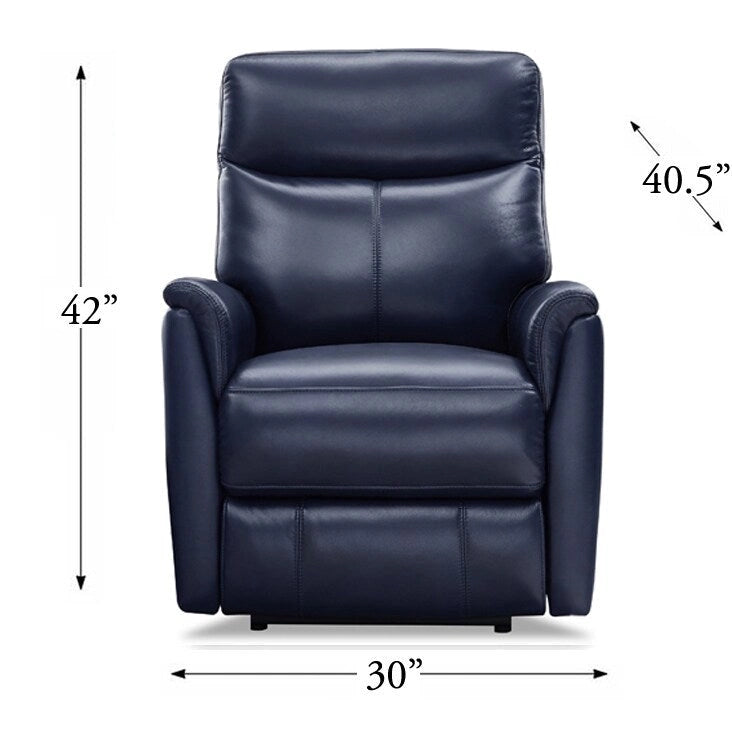 Fauteuil inclinable zéro gravité avec appuie-tête électrique | Cuir pleine fleur | Mousse à mémoire de forme | Port USB