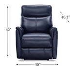 Fauteuil inclinable zéro gravité avec appuie-tête électrique | Cuir pleine fleur | Mousse à mémoire de forme | Port USB