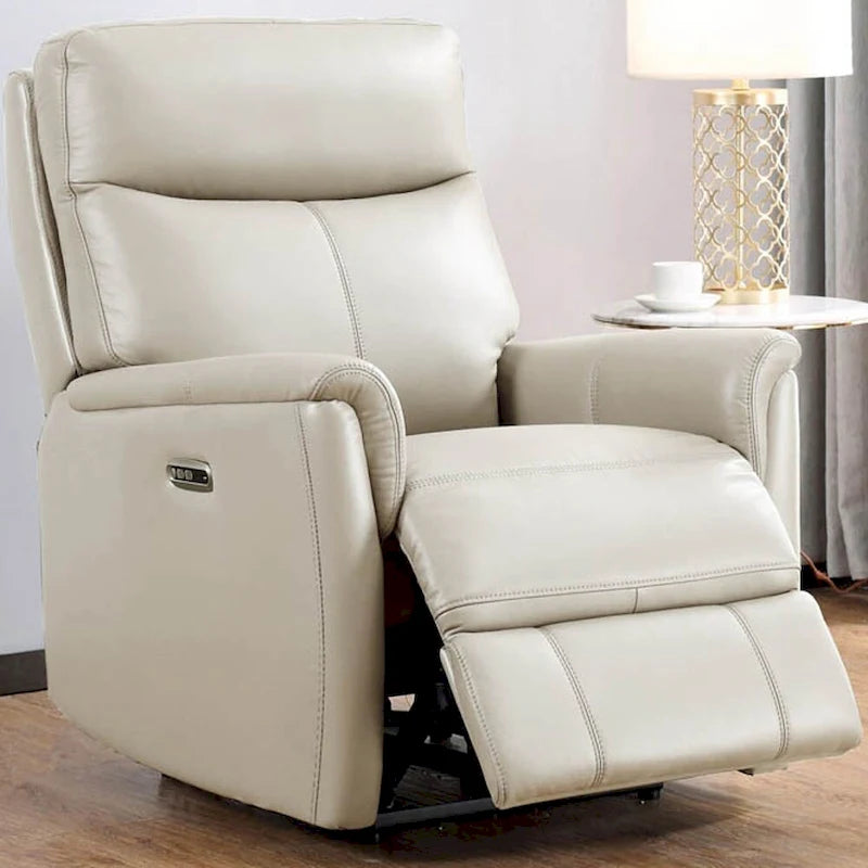 Fauteuil inclinable zéro gravité avec appuie-tête électrique | Cuir pleine fleur | Mousse à mémoire de forme | Port USB