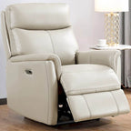 Fauteuil inclinable zéro gravité avec appuie-tête électrique | Cuir pleine fleur | Mousse à mémoire de forme | Port USB