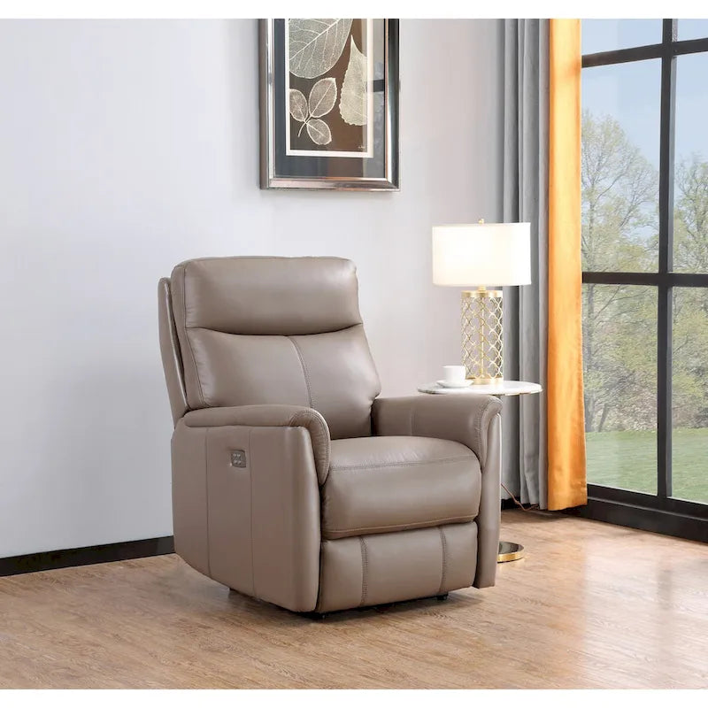 Fauteuil inclinable zéro gravité avec appuie-tête électrique | Cuir pleine fleur | Mousse à mémoire de forme | Port USB