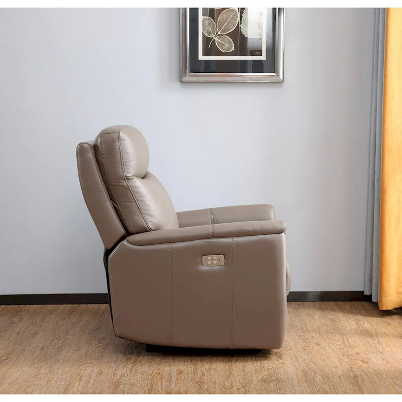 Fauteuil inclinable zéro gravité avec appuie-tête électrique | Cuir pleine fleur | Mousse à mémoire de forme | Port USB