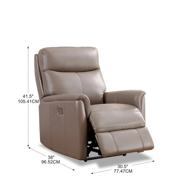 Fauteuil inclinable zéro gravité avec appuie-tête électrique | Cuir pleine fleur | Mousse à mémoire de forme | Port USB