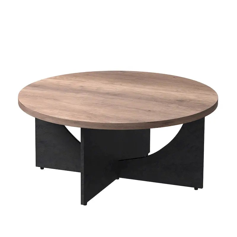 Table basse ronde Table d'appoint en bois rustique pour le salon