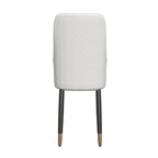 Chaises de salle à manger modernes rembourrées avec assise en tissu/cuir et pieds en chêne noir, lot de 2