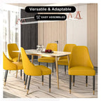 Chaises de salle à manger modernes rembourrées avec assise en tissu/cuir et pieds en chêne noir, lot de 2