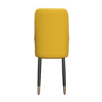 Chaises de salle à manger modernes rembourrées avec assise en tissu/cuir et pieds en chêne noir, lot de 2
