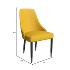Chaises de salle à manger modernes rembourrées avec assise en tissu/cuir et pieds en chêne noir, lot de 2