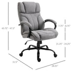 Chaise de bureau grande taille/forte corpulence avec siège large, chaise d'ordinateur ergonomique de direction