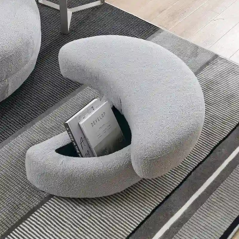 Fauteuil pivotant surdimensionné 39W, pouf de rangement lune, causeuse pivotante circulaire, fauteuils baquets, canapé douillet, chaise longue, 4 oreillers