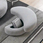 Fauteuil pivotant surdimensionné 39W, pouf de rangement lune, causeuse pivotante circulaire, fauteuils baquets, canapé douillet, chaise longue, 4 oreillers