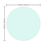 Dessus de table rond en verre trempé de 36 pouces Verre clair de 1/4 pouce d'épaisseur avec bord plat poli